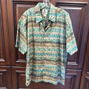 Kahala Men's Cotton Hawaiian Button Down Shirt